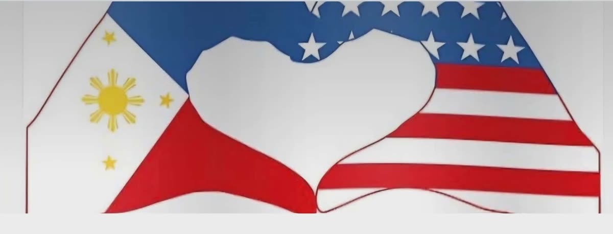 South MS Fil-Am Chapter — Philippine and U.S. flags forming a heart