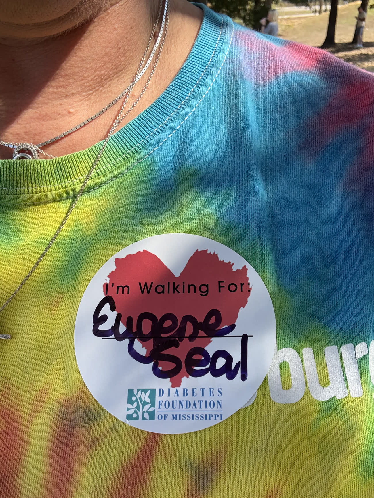 Walking for Eugene Seal at the Diabetes Foundation of Mississippi walk